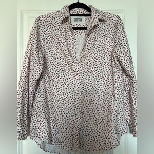 Grayson The Hero Plush Flannel Red Flowers Shirt